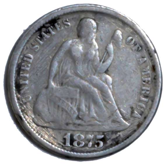 1878 CC Below Wreath Seated Dime