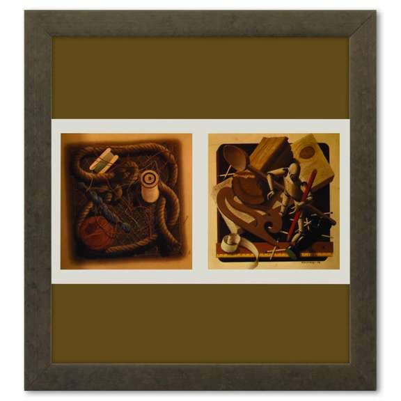 Graphismes 1 (Diptych) Print by Vasarely (1908-1997)