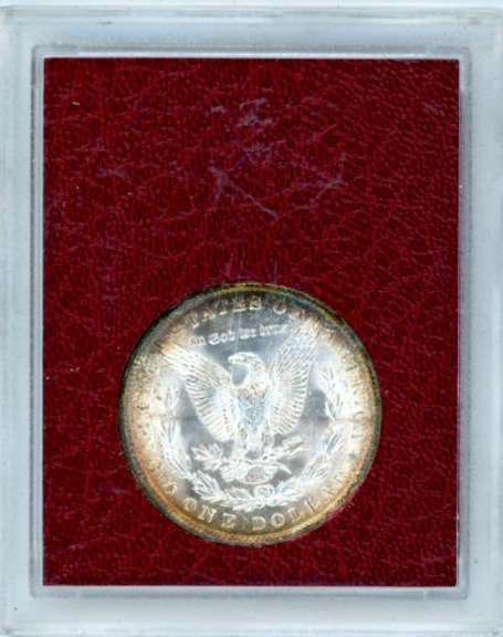1891 Morgan Silver Dollar in Redfield MS65 Holder