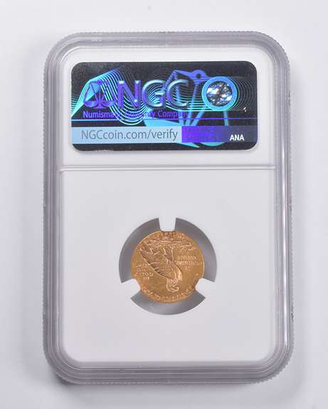 AU55 1915 $2.50 Indian Head Gold Quarter Eagle NGC