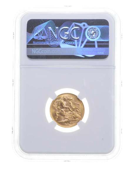 MS65 1901 Great Britain 1/2 Sovereign - Graded NGC