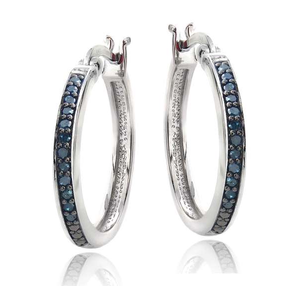 Blue Diamond Earrings