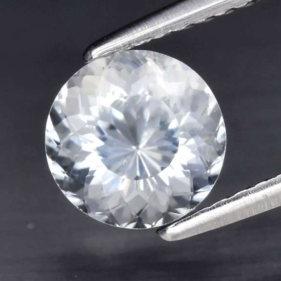 High Fire 1.42ct diamond white Beryl