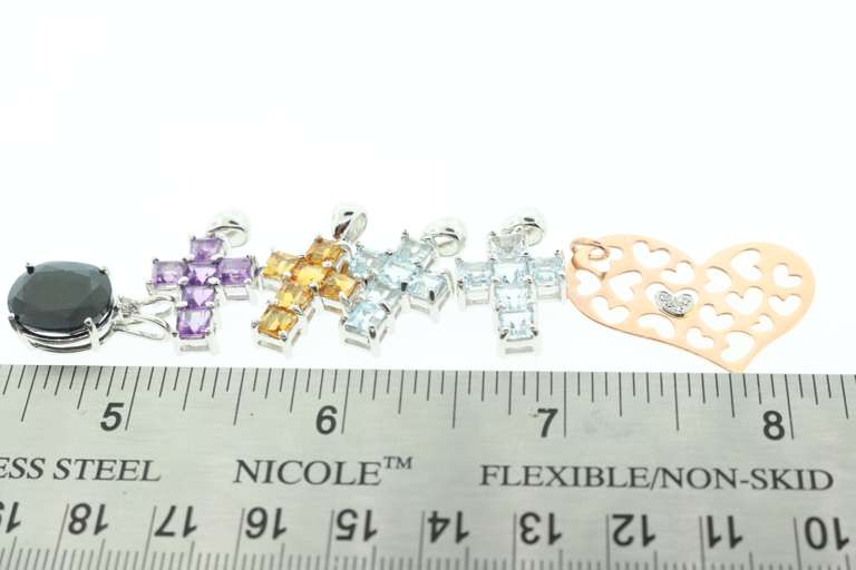 Group Lot of 14kt Gold, Diamond, & Gemstone Pendants!