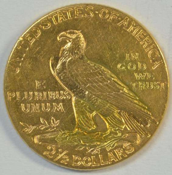 Scarcer 1914-D US $2.50 Indian Gold Piece. Nice