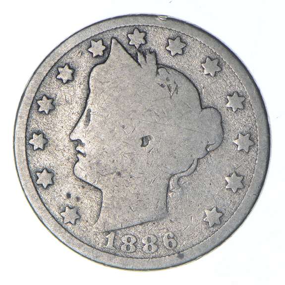 1886 Liberty V Nickel - Circulated