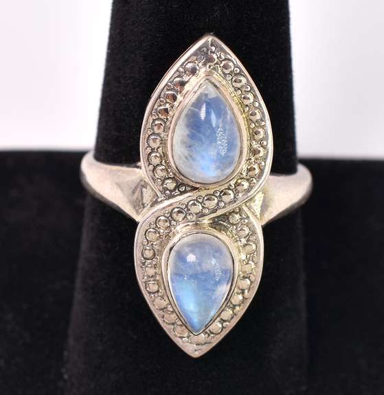 Moonstones set in Sterling Silver Ring