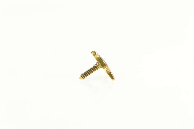 10K White Gold G Masonic Enamel Compass Square Lapel Pin/Brooch