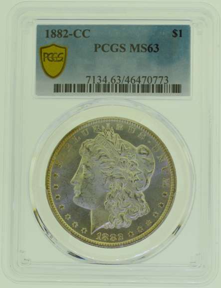 1882-CC Morgan Silver Dollar PCGS MS63