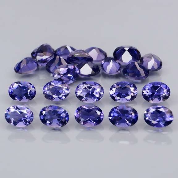 Collectors 3.52ct very best blue violet hue Iolite set