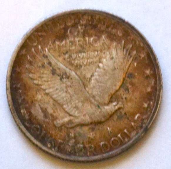 1923 Toned Near Unc Standing Liberty Quarter