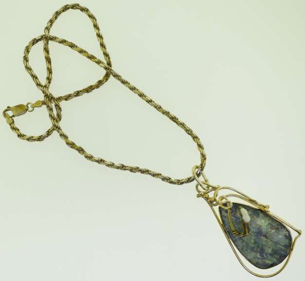 Vintage 925 Sterling Silver Signed Pendant on Chain