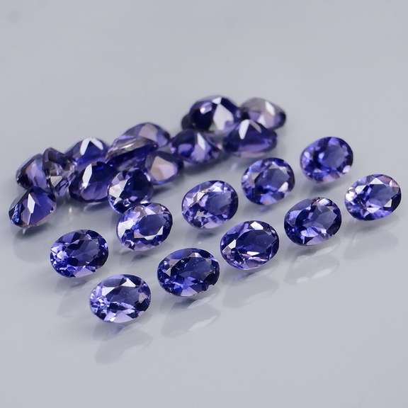 Collectors 3.52ct very best blue violet hue Iolite set