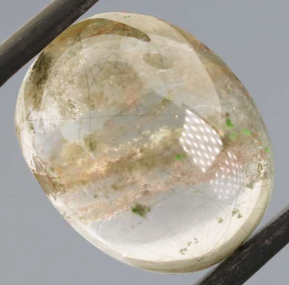 All natural 19.14ct rutilated Ghost Quartz
