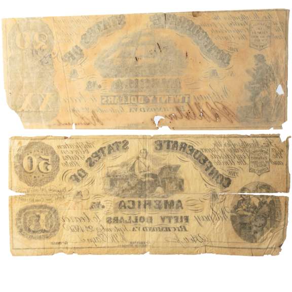 CSA $20 &$ 50 Sept 2 1861 Series Notes