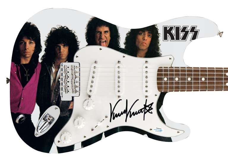 KISS Vinnie Vincent Autographed Signed Photo Graphics Guitar ACOA
