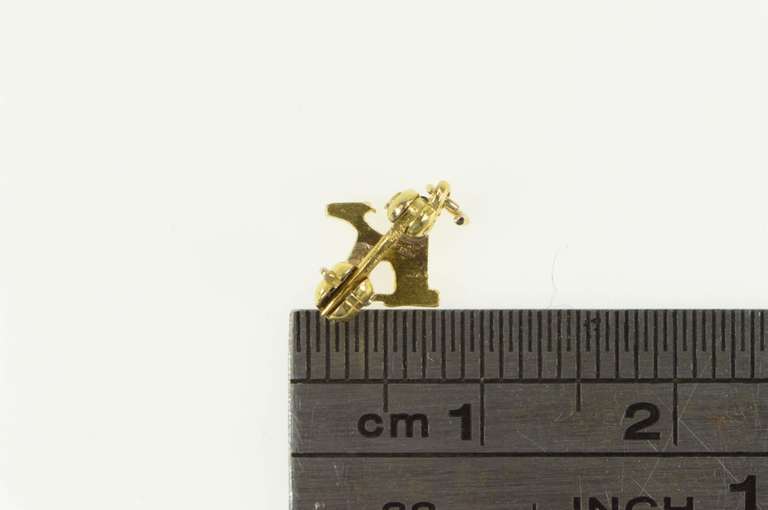10K Yellow Gold K Kappa Greek Letter Fraternity Lapel Pin/Brooch