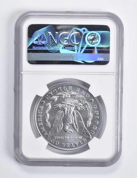 Error MS69 2021 Morgan Silver $1 O Privy Mark ER OBV Stuck Thru NGC