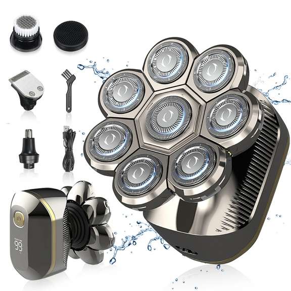 8D Floating Head Shaver 5 In 1 Cordless Electric Shaver