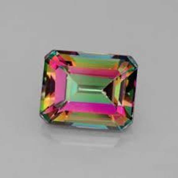 4X6 MM OCTAGON MYSTIC TOPAZ GEMSTONE