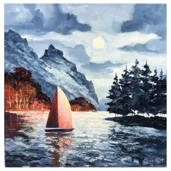 Under The Red Sail Of Dreams Original by Antanenka
