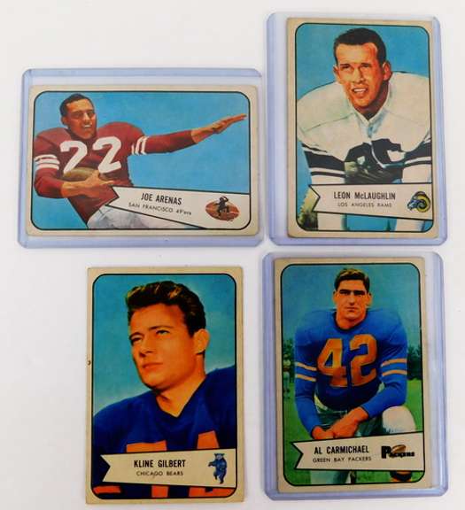 4 Bowman 1954 Football Cards