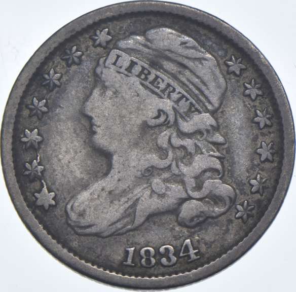 1834 Liberty Cap Dime - JR2 - R4