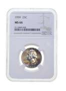 MS66 1959 Washington Quarter - Graded NGC