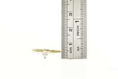 10K Yellow Gold 0.14 Ct Marquise Diamond Classic Engagement Ring