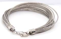 Italian 925 Sterling Silver Multi Strand Bracelet
