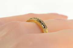 Sterling Silver Baguette Diamond Encrusted Wedding Band Ring