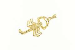 14K Yellow Gold 3D Articulated Scorpion Scorpio Astrology Pendant