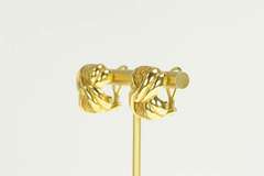 18K Yellow Gold Yuri Ichihachi Designer Knot French Clip Earrings