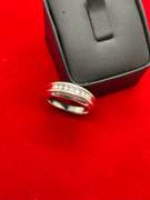 MENS 14K WHITE GOLD AND DIAMOND BAND / RING