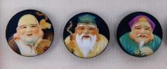 Toshikane Japan 7 Fortune Gods Handpainted Buttons