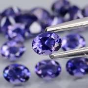 Collectors 3.52ct very best blue violet hue Iolite set