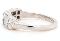 Vintage 0.58ctw Baguette and Round Diamond Ring in Platinum