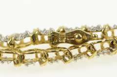 10K Yellow Gold 0.75 Ctw Diamond Wavy Link Classic Tennis Bracelet