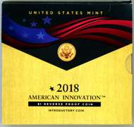 2018 Reverse Proof American Innovation Dollar in Mint Box