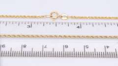 Popular Yellow Gold Rope Chain Necklace