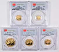 (5) MS70 2010 China 20-500 Yuan 1/20-1 Oz Gold FS Prestige Panda PCGS