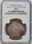 1887 Top 100 Vam 12A DDO Gator &Clash MS 62 Morgan