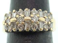 LADIES 14K GOLD AND DIAMOND BAND