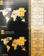 Two one gram gold bars