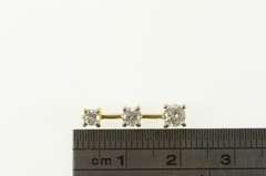 14K Yellow Gold 0.50 Ctw Tiered Diamond Journey Drop Pendant