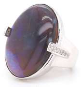 8.75ct Oval Opal and 0.25ctw Diamond Ring in 14K