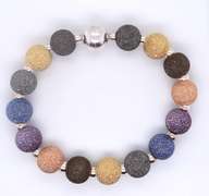 Italian 925 Sterling Silver Milop Multi Color Bracelet