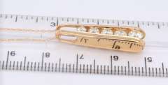 Pleasing Yellow Gold Cable Link Chain Necklace with Diamond Journey Pendant