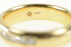 14K Yellow Gold 0.70 Ctw Men's Classic Diamond Wedding Band Ring