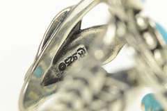 Sterling Silver Carolyn Pollack Relios Turquoise Dangle Ring